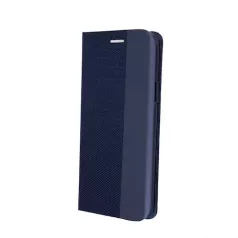   Smart Senso Xiaomi Redmi Note 9S / 9 Pro oldalra nyíló könyv tok szilikon belsővel kék