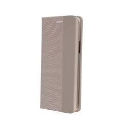   Smart Senso Xiaomi Redmi Note 9S / 9 Pro oldalra nyíló könyv tok szilikon belsővel arany