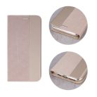 Smart Senso Xiaomi Redmi Note 9S / 9 Pro oldalra nyíló könyv tok szilikon belsővel arany