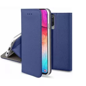   Smart magnet Samsung M515 Galaxy M51 (2020) oldalra nyíló mágneses könyv tok szilikon belsővel sötétkék