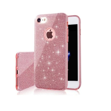 Glitter (3in1) - Apple iPhone 12 / 12 Pro 2020 (6.1) pink szilikon tok
