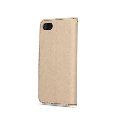 Fancy Xiaomi Redmi 9A / AT oldalra nyíló mágneses könyv tok szilikon belsővel arany - fekete