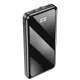 Forever TB-411 power bank 2xUSB foglalattal és USB - Lightning (8Pin) - Type-C - micro USB kábelekkel 10000mAh fekete (max 2A) 10W