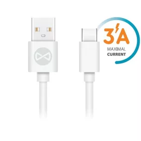 Forever USB - Type-C fehér adatkábel 3A 1m