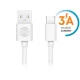 Forever USB - Type-C fehér adatkábel 3A 1m