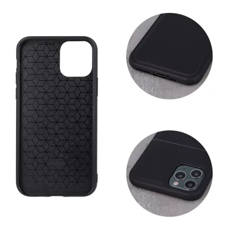 Elegance Apple iPhone 12 / 12 Pro 2020 (6.1) fekete szilikon tok