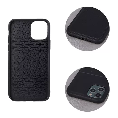 Elegance Apple iPhone 12 / 12 Pro 2020 (6.1) fekete szilikon tok