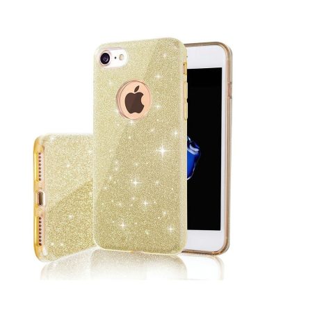 Glitter (3in1) - Apple iPhone 13 (6.1) arany szilikon tok