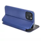 Forcell Elegance Apple iPhone 13 (6.1) oldalra nyíló mágneses könyv tok szilikon belsővel kék