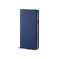   Smart magnet Samsung G960 Galaxy S9 oldalra nyíló mágneses könyv tok szilikon belsővel sötétkék