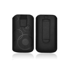   Forcell Deko univerzális kihúzós tok - Apple iPhone 3G/4G/4S/S5830 Galaxy Ace/S6310 Young fekete