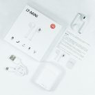 i7​ 5.0 Tws Mini Sztereo Bluetooth headset dobozban fehér