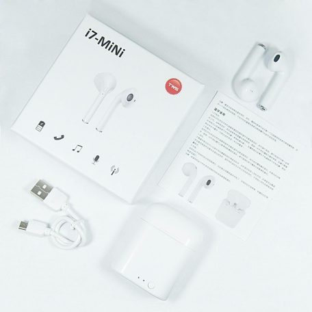 i7​ 5.0 Tws Mini Sztereo Bluetooth headset dobozban fehér