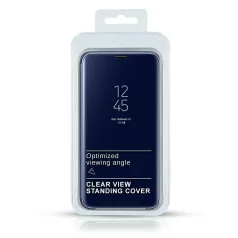   Clear View Samsung G970F Galaxy S10e kék oldalra nyíló tükrös tok
