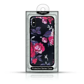   3D Virágmintás tok - Samsung A105 Galaxy A10 / M10 (2019) szilikon tok fekete