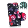 3D Virágmintás tok - Apple iPhone 11 Pro (5.8) 2019 szilikon tok fekete