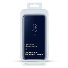   Clear View Apple iPhone 11 Pro (5.8) 2019 kék oldalra nyíló tükrös tok