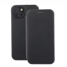 Forcell Elegance Huawei P40 Lite E oldalra nyíló mágneses könyv tok szilikon belsővel fekete