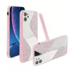Mirallo tok - Apple iPhone 12 Pro Max 2020 (6.7) pink csillogó tok