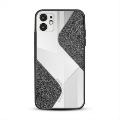 Mirallo tok - Xiaomi Redmi Note 9 fekete csillogó tok