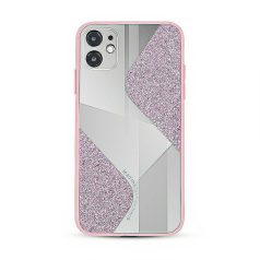 Mirallo tok - Xiaomi Redmi Note 9 pink csillogó tok