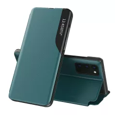   Smart Flip Cover Samsung G985 Galaxy S20 Plus (6.7) oldalra nyíló okos tok zöld