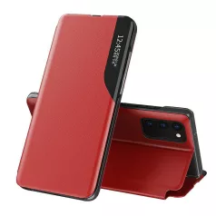   Smart Flip Cover Samsung G985 Galaxy S20 Plus (6.7) oldalra nyíló okos tok piros