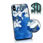 3D Virágmintás tok - Samsung G990 Galaxy S21 (2021) szilikon tok kék