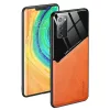 Lens tok - Apple iPhone 12 Pro Max 2020 (6.7) narancssárga üveg / bőr tok beépített mágneskoronggal