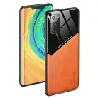 Lens tok - Apple iPhone 12 Mini 2020 (5.4) narancssárga üveg / bőr tok beépített mágneskoronggal