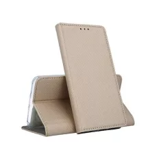   Smart magnet Samsung SM-S906 Galaxy S22 Plus (2022) oldalra nyíló mágneses könyv tok szilikon belsővel arany
