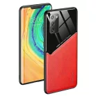 Lens tok - Apple iPhone 13 Pro Max (6.7) piros üveg / bőr tok beépített mágneskoronggal