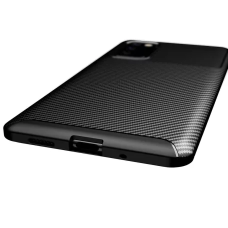 Xiaomi Redmi 9C / 10A Carbon Fiber ütésálló szilikon tok fekete