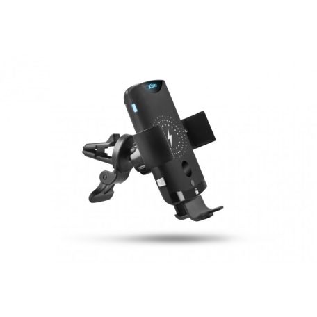Xblitz G650 PRO fekete automata, univerzális autós tartó vezeték nélküli (QI) töltéssel, szellőzőre, műszerfalra, 10W
