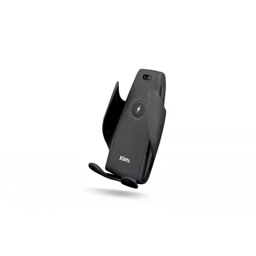 Xblitz G550 fekete automata, univerzális autós tartó vezeték nélküli (QI) töltéssel, szellőzőre, 10W