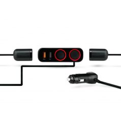   Xblitz R1 12/24V autós szivargyújtó elosztó gyorstöltéssel + 2X USB(Quickcharge 3.0, 2.4A)