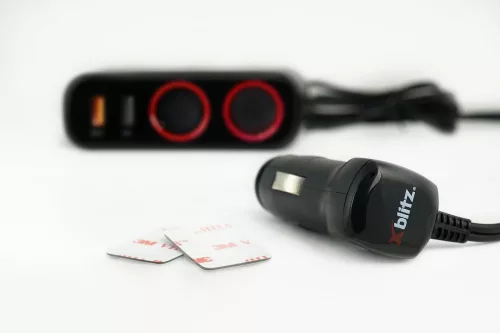 Xblitz R1 12/24V autós szivargyújtó elosztó gyorstöltéssel + 2X USB(Quickcharge 3.0, 2.4A)