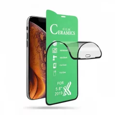   Apple iPhone 14 (6.1) 5D hajlított kerámia keménységű előlapi fólia fekete