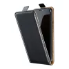 Slim Flexi Fresh flip tok -  Apple iPhone 12 Mini 2020 (5.4) lefelé nyíló mágneses könyv tok szilikon belsővel fekete