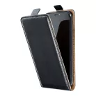 Slim Flexi Fresh flip tok -  Apple iPhone 12 Mini 2020 (5.4) lefelé nyíló mágneses könyv tok szilikon belsővel fekete