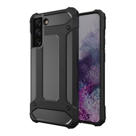 Armor Case Samsung G990 Galaxy S21 (2021) ütésálló szilikon/műanyag tok fekete