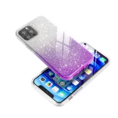   Forcell Shining tok - Samsung A226 Galaxy A22 5G ezüst - lila csillogó tok