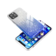   Forcell Shining tok - Samsung A226 Galaxy A22 5G ezüst - kék csillogó tok