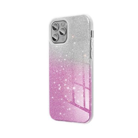 Forcell Shining tok - Samsung A226 Galaxy A22 5G ezüst - pink csillogó tok