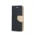 Fancy Samsung A037F Galaxy A03s (2021) oldalra nyíló mágneses könyv tok szilikon belsővel fekete - arany