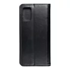 Bőr tok - Samsung A037F Galaxy A03s (2021) oldalra nyíló mágneses könyv tok szilikon belsővel fekete
