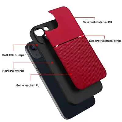 Forcell Noble Samsung S916 Galaxy S23 Plus (2023) piros szilikon tok