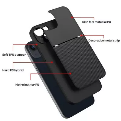 Forcell Noble Samsung S916 Galaxy S23 Plus (2023) fekete szilikon tok