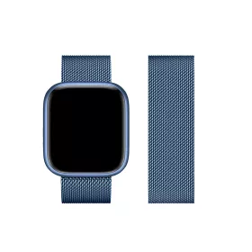   Forcell F-DESIGN Apple Watch 42mm/ 44mm/ 45mm/ 49mm fém óraszíj kék