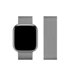   Forcell F-DESIGN Apple Watch 42mm/ 44mm/ 45mm/ 49mm fém óraszíj ezüst